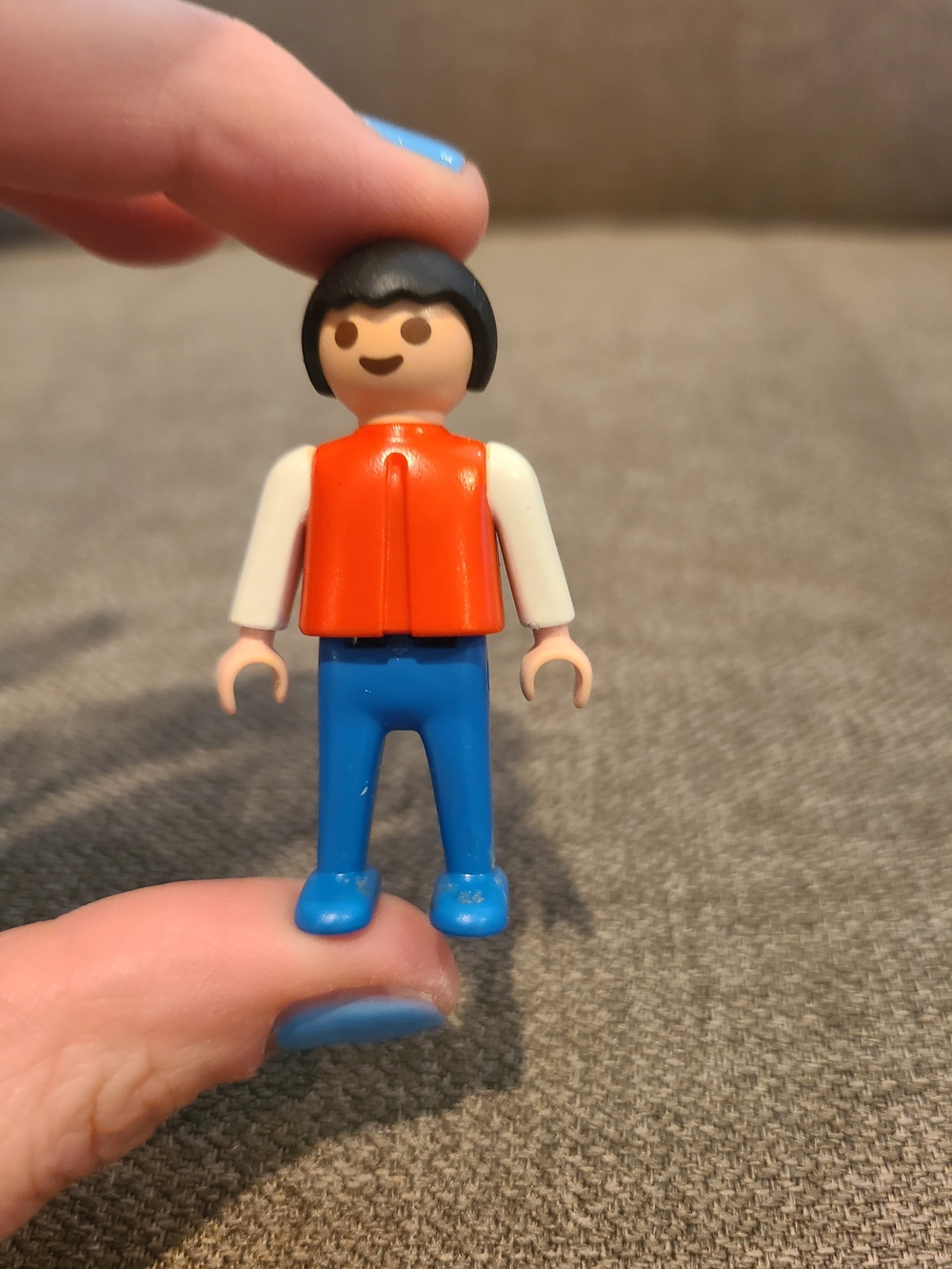 Vintage Playmobil Geobra boy child figure from the early 1980s